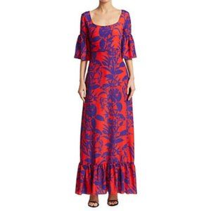 borgo de nor "elena bell sleeve flounce" dress
